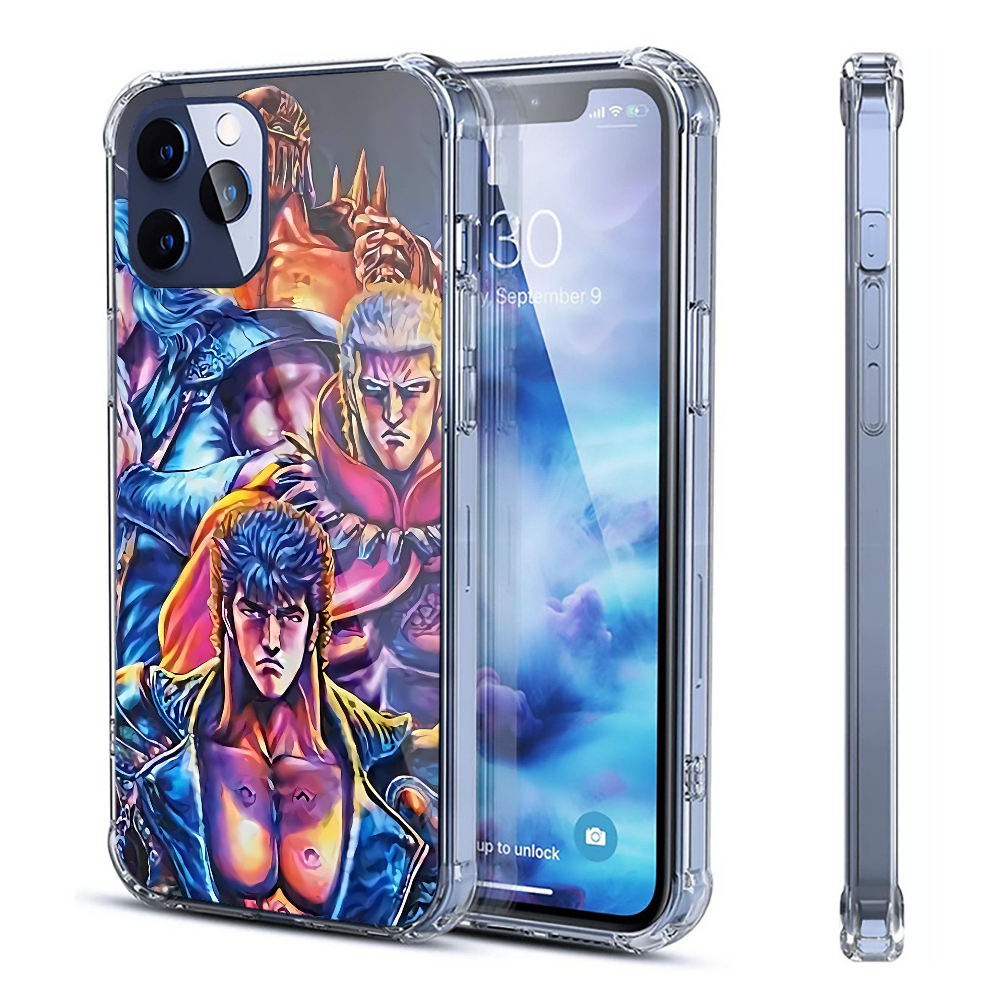 （画像用） 北斗の拳 Fist of the North Star 【iPhone 12シリーズ対応】透明スマホケース（クリアソフトケース）